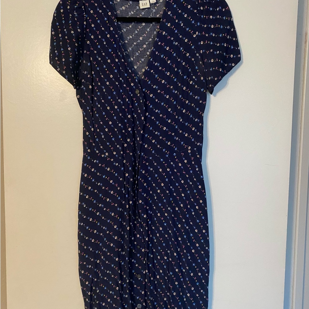 Navy Floral Women's Dress